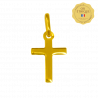 croix de bapteme Golgotha Jaune