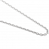 Chaine bapteme en argent : forçat limé - Laudate