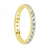 Alliance diamants sertis griffes or Tour Complet 2,1mm