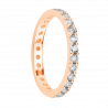 Alliance diamants sertis griffes or Tour Complet 2,1mm