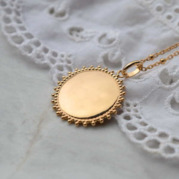 Pendentif Plaqué Or élégant - Bijou Intemporel Pour Toutes Occasions | Personnalisable | Cadeau Femme