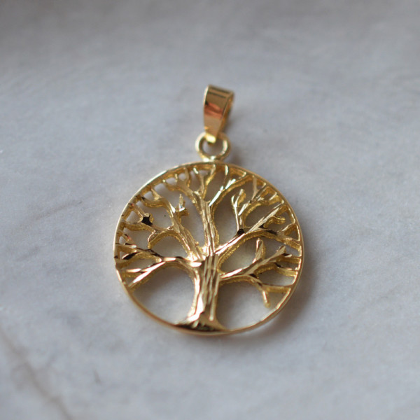 Pendentif Arbre de Vie Ajouré en Or 18 Carats - Maison Laudate