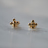 Boucles d'oreilles croix Laure or jaune 18 cts