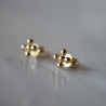 Boucles d'oreilles croix Laure or jaune 18 cts