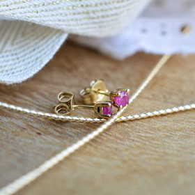 Boucles d'oreilles rubis