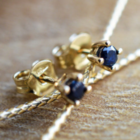 Boucles d'oreilles Saphir