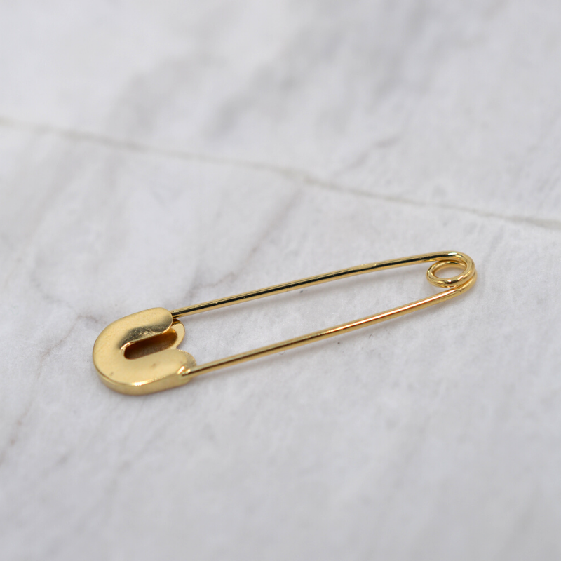 Épingle à Nourrice Or 18 Carats pour Médaille de Baptême - Laudate Épingle à Nourrice Or 18 Carats pour Médaille de Baptême - Laudate