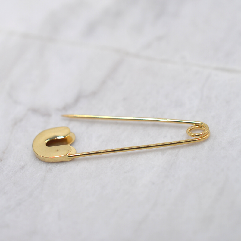 Épingle à Nourrice Or 18 Carats pour Médaille de Baptême - Laudate