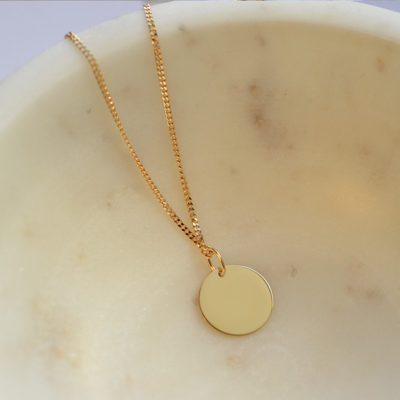 Pendentif jeton or personnalisable - Laudate Pendentif jeton or personnalisable - Laudate
