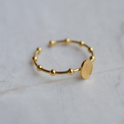 Anillo abierto de oro con...