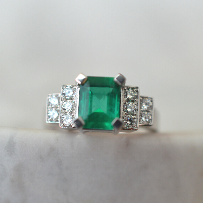 Maison Laudate - Bague de Fiançaile Clotilde Or Gris Palladié, Diamant