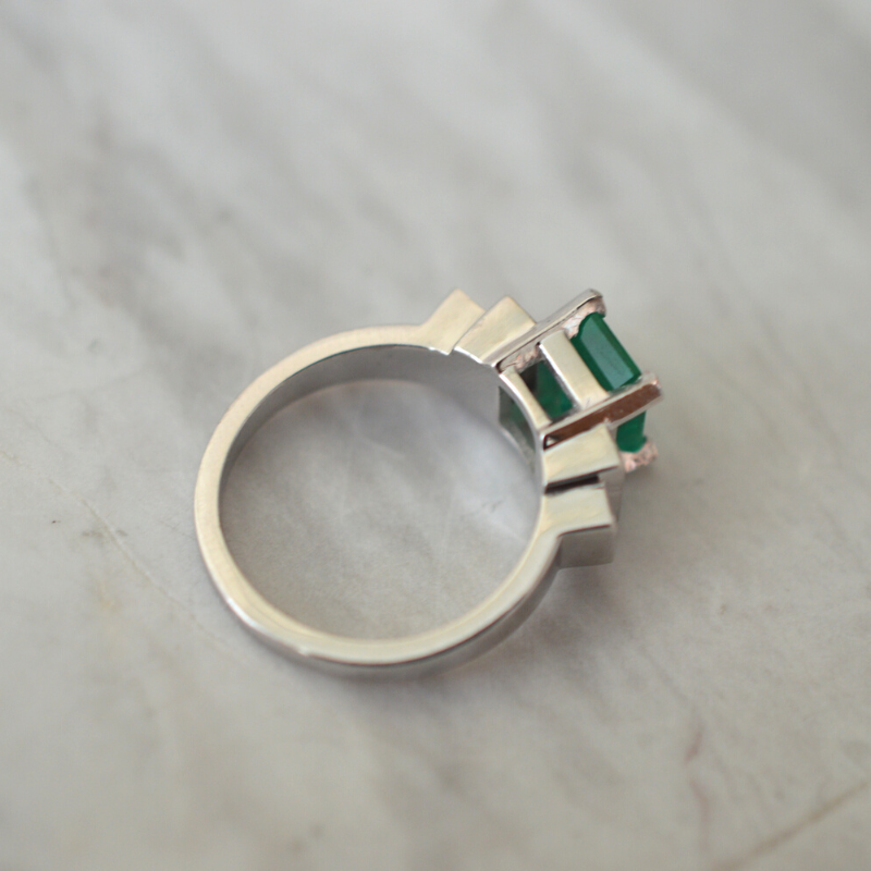 Maison Laudate - Bague de Fiançaile Clotilde Or Gris Palladié, Diamant