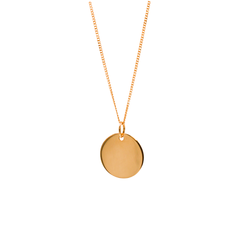 Pendentif Jeton Coralie en Plaqué Or - Maison Laudate