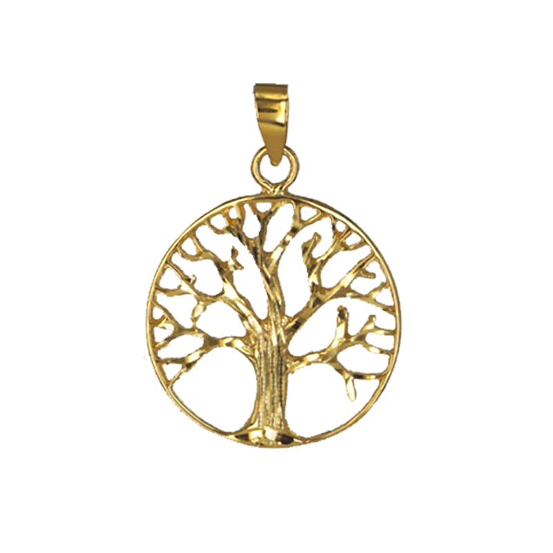Colgante Árbol de Vida Calado en Oro de 18 Quilates - Casa Laudate