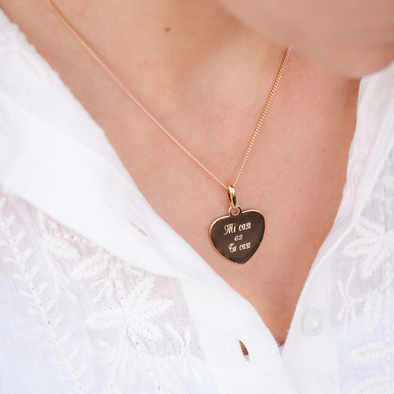 Pendentif Cœur Jeanne Plaqué Or - Maison Laudate