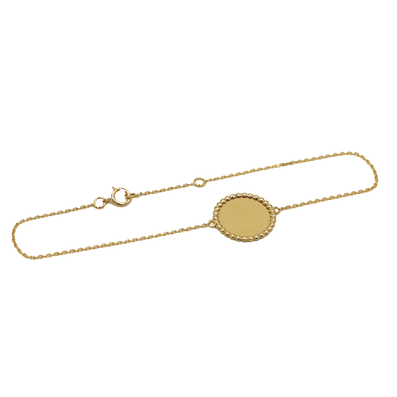 Bracelet Médaille Perlée Adèle Plaqué - Or Maison Laudate
