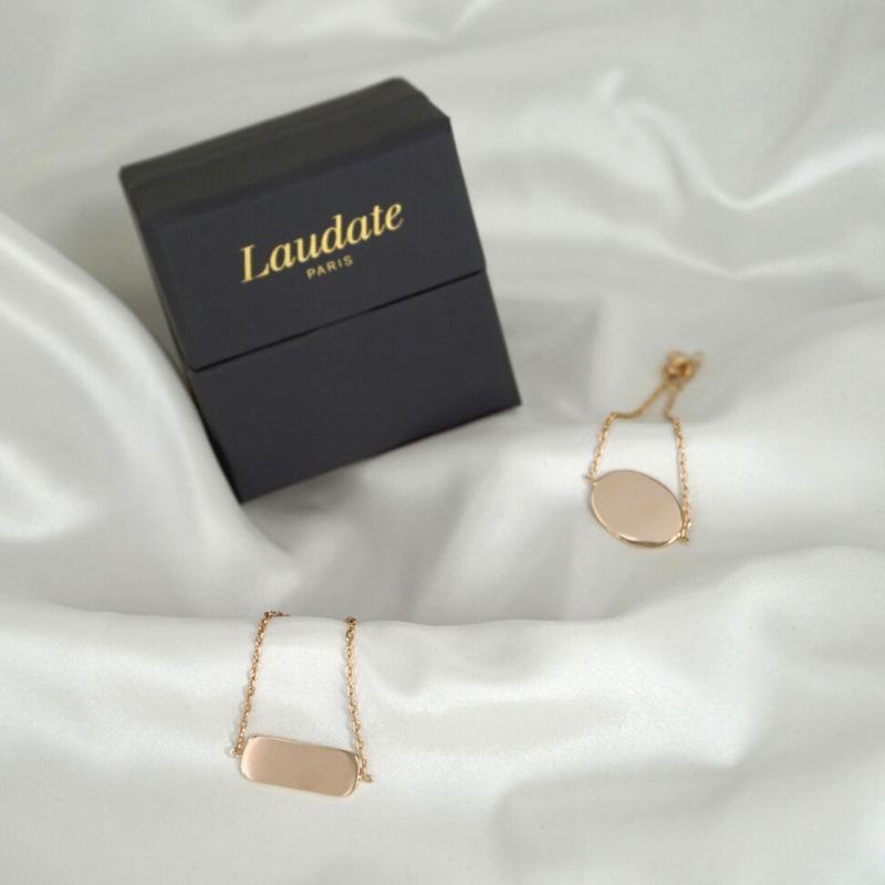 Pulsera Eulalie de Placa de Oro - Casa Laudate