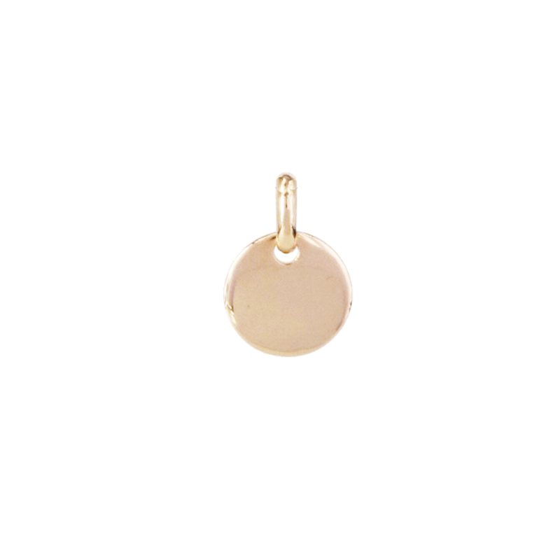 Pendentif Jeton Bombé Alice en Plaqué Or - Maison Laudate