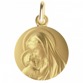 medaille bapteme Vierge à l'enfant rayonnant