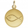 Medaille bapteme Symbole Poisson Ictus