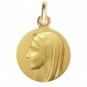 Medaille bapteme Vierge de profil