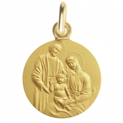 Medaille bapteme Sainte Famille aimante