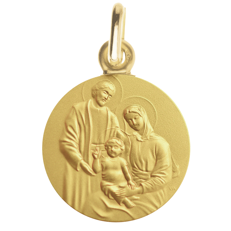 Medaille bapteme Sainte Famille aimante Medaille bapteme Sainte Famille aimante