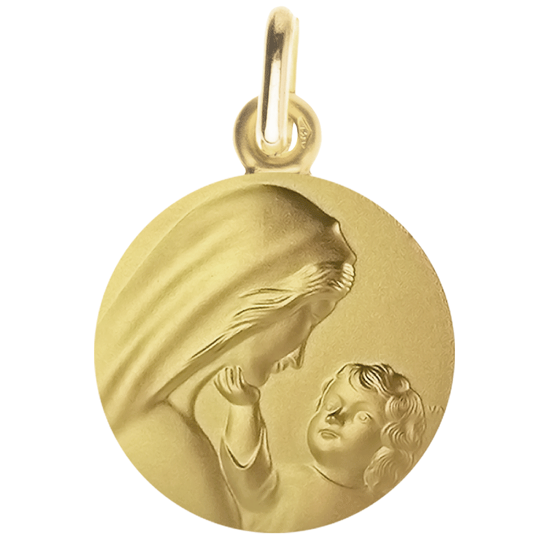 medaille bapteme Regard maternel