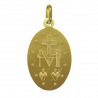 Médaille miraculeuse en or jaune 18 carats l'immaculée conception