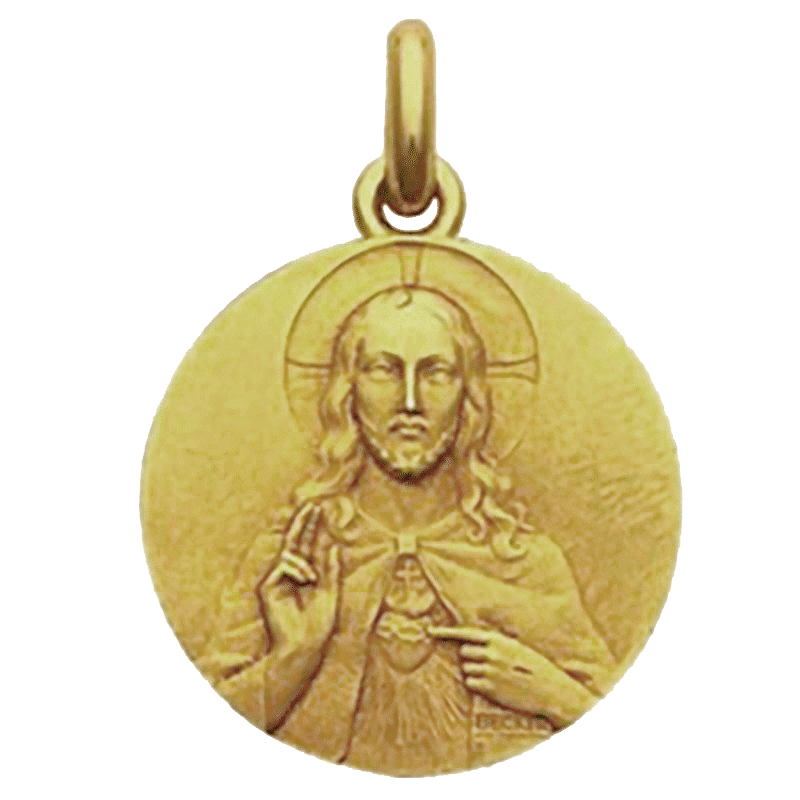 Medaille bapteme Sacré coeur