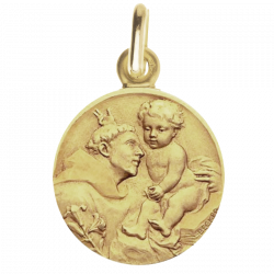 Medaille bapteme Saint Antoine de Padoue au Lys