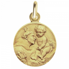 Medaille bapteme Saint Antoine de Padoue au Lys