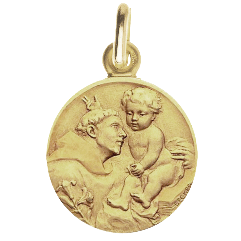 Medaille bapteme Saint Antoine de Padoue au Lys