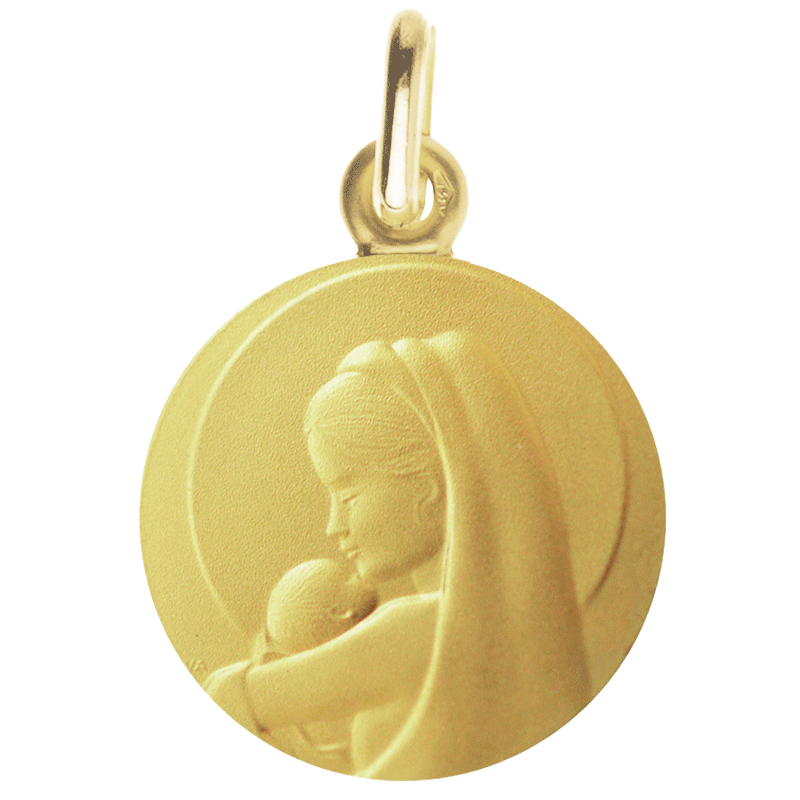 médaille mère sainte or 18 carats