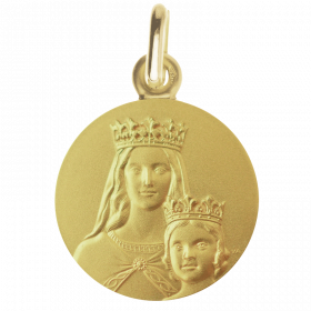 medaille bapteme Vierge à l'enfant couronné