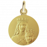medaille bapteme Vierge à l'enfant couronné