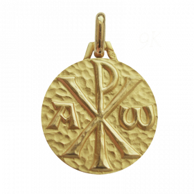 Medaille bapteme Chrisme 9 carats