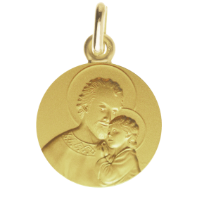 Portrait de Saint Joseph protecteur 9 carats