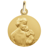 Medaille bapteme Saint Joseph 9 carats maison laudate