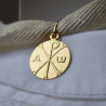 Medaille de bapteme :  Symbole du Chrisme 9 carats