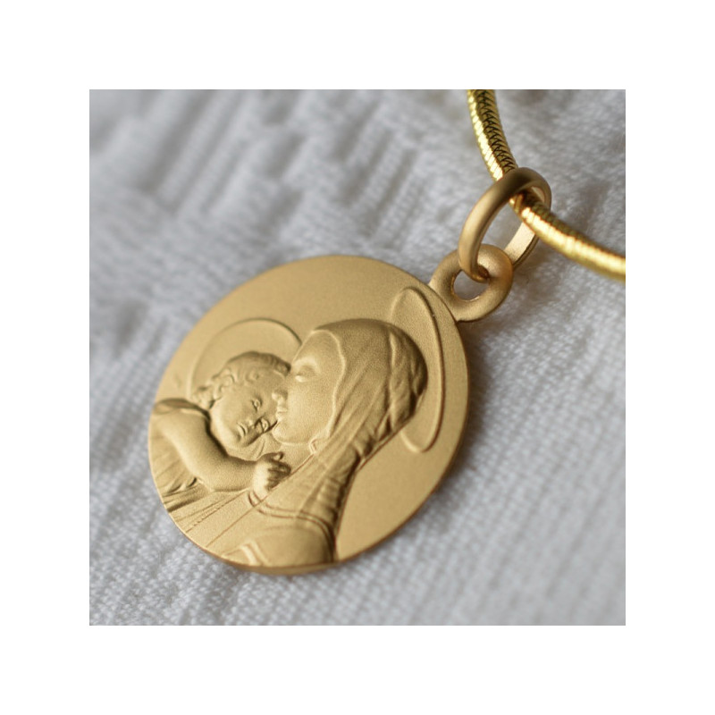 medaille bapteme Portrait de la vierge de Botticelli