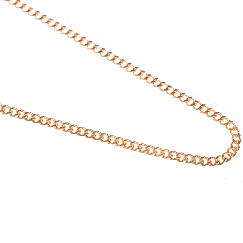 Cadena de bautizo de eslabones gourmette en oro de 9 quilates - Casa Laudate