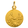 Medaille bapteme Jésus et les enfants or jaune 18 carats - Maison Laudate