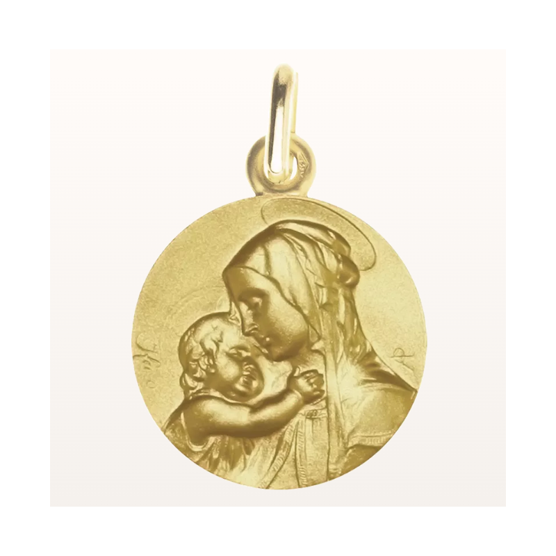 Medalla de Bautismo: Virgen soberana Oro 18 Quilates - Casa Laudate