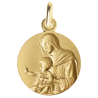 vierge a l'enfant or medaille laudate