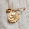 Médaille bapteme vierge à l'enfant rayonnant