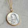 Médaille bapteme vierge à l'enfant rayonnant