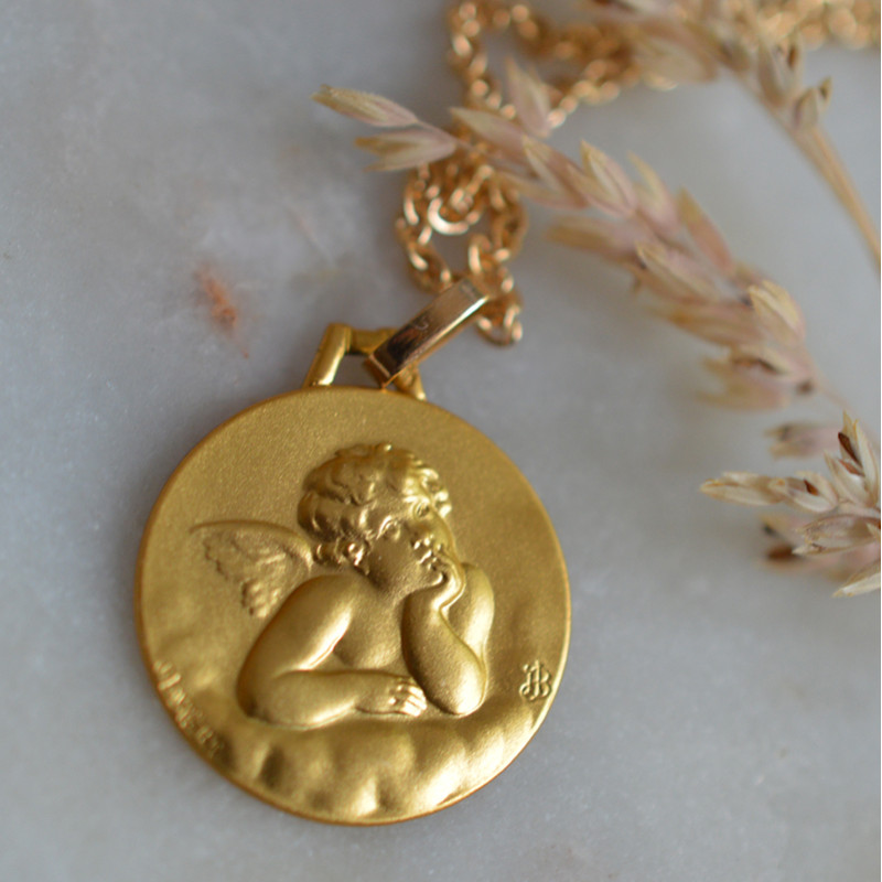 Medaille de bapteme :  Ange de Raphaël Medaille de bapteme :  Ange de Raphaël