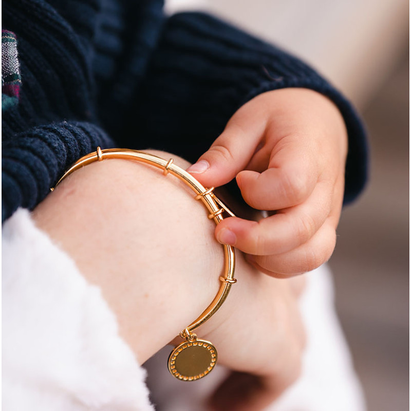 Pulsera Brazalete Heritage Josephine para componer en plata 925 acabado en oro amarillo 18 quilates