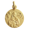 Medalla de Bautismo Nuestra Señora de los Ángeles Oro 18 Quilates - Casa Laudate